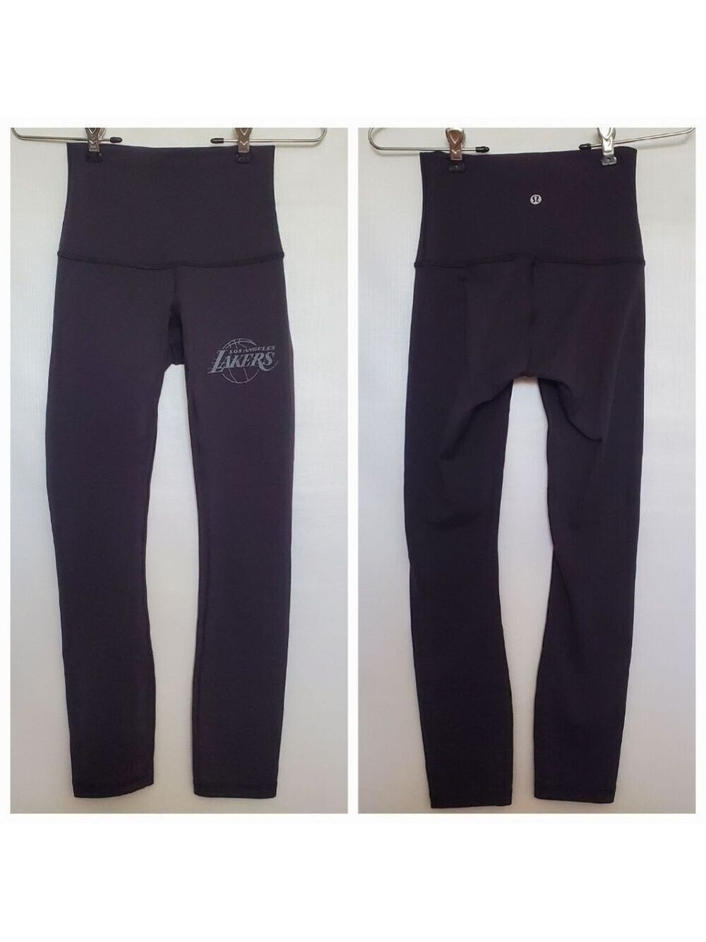 LULULEMON WUNDER UNDER 'LA LAKERS' LOGO LEGGINGS RARE SPECIAL EDITION BLACK (2)